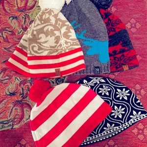 Lot of 6 Never winter wool hats.